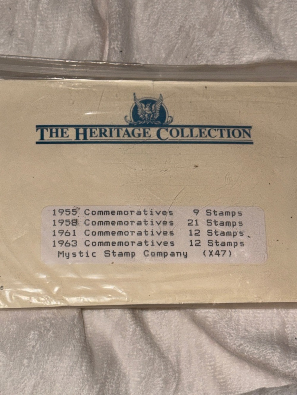 The Heritage Collection Stamp Set - Cream with Blue Logo